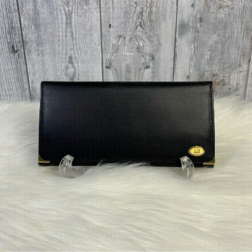 DUNHILL long calf leather men's wallet in black